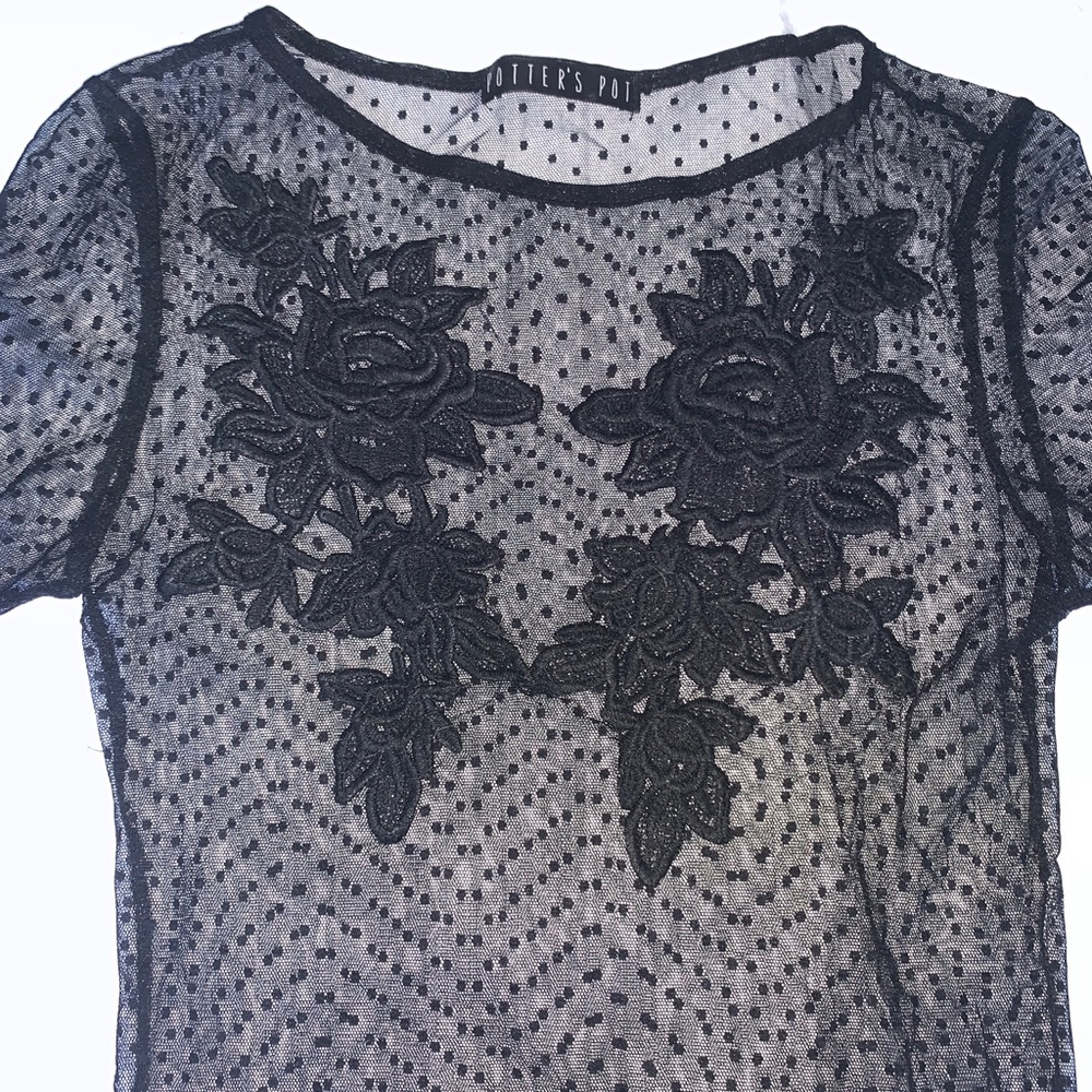 Sheer long sleeve